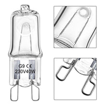 Carica l'immagine nel visualizzatore di Gallery, Lampadine alogene G9, lampadina 220 V 40 W, lampadina a capsula trasparente a 2 pin, lampadine dimmerabili a luce bianca