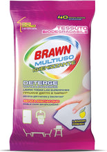Carica l'immagine nel visualizzatore di Gallery, Brawn Panni Multiuso Detergenti, Doppia Superficie, Senza Risciacquo, 40 Pz
