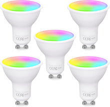Carica l'immagine nel visualizzatore di Gallery, Fitop Lampadine Alexa Inteligente LED GU10, Dimmerabile Lampadina Smart 4.7W=50W, RGB &amp; 2200K-6500K Bianco Freddo Caldo,