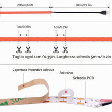 Carica l'immagine nel visualizzatore di Gallery, GOMING 5V 5mm Larghezza COB USB Striscia LED Rosso 4M(2Pezzi x 2M) 400LED/M