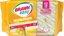 Carica l'immagine nel visualizzatore di Gallery, Brawn Acciuffapolvere Legno e Parquet, Tessuto in Texture 3D ad Alto Spessore con Maggiore Potere Elettrostatico, Profumo Armonie di Miele, Confezione da 12 Panni