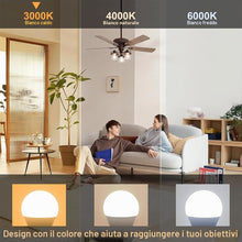Carica l'immagine nel visualizzatore di Gallery, Lampadine LED E27 3W (equivalente a 25 W) Luce Bianca Calda 3000K 260 Lumen, Mini Globo Lampadina, non dimmerabili, Pacc