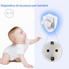 Carica l'immagine nel visualizzatore di Gallery, Aigostar Presa Schuko Tripla,Presa Multipla con Interruttore ed Protezione Bambini,Adattatore 3 prese universali Combina