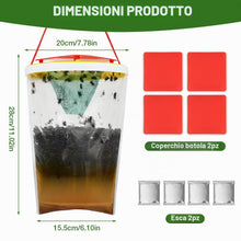 Carica l'immagine nel visualizzatore di Gallery, AOOWU Trappola per Antimosche da Interno Esterno, 4 Pezzi Trappola per Mosche, Appendere Trappola per Zanzare, Cattura M