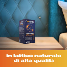Carica l'immagine nel visualizzatore di Gallery, Control Finissimo XL Preservativi Super Sottili 0.048-0.060 mm Extra Large in Lattice Naturale - 24 Profilattici