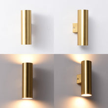 Carica l'immagine nel visualizzatore di Gallery, Alpinaluz Applique da Parete Up &amp; Down con 2 Attacchi GU10, Design Cilindrico in Metallo, Lampada Decorativa da Interno 