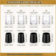 Carica l'immagine nel visualizzatore di Gallery, EBHO 8 Paia Copri-tacco,Salvatacchi Matrimonio,Salva Tacchi Trasparenti,4 Taglie,Antiscivolo e Silenziosi,Per Matrimoni,