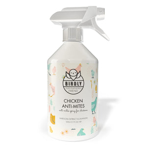 Spray antiacaro BIRDLY per polli – 500 ml – Efficace repellente per acari con oli essenziali, spray antiacaro contro acari e parassiti, per la prevenzione e l'infestazione acuta