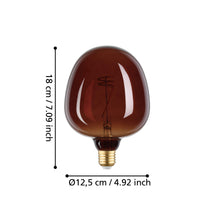 Carica l'immagine nel visualizzatore di Gallery, EGLO Lampadina XXL E27, dimmerabile, a spirale, stile rétro, molto