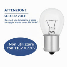 Carica l'immagine nel visualizzatore di Gallery, Lampadine per Esterno Ba15s 18W 32V, Dimmerabile, Bianca Calda 2700K, 100LM, S25, Lampadina Garage per Garage Cruscotto,