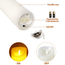 Carica l'immagine nel visualizzatore di Gallery, CCLIFE velas elettriche e LED in vera cera con telecomando, funzione timer, paraffina, funzionamento a batteria,Beige 5 pezzi