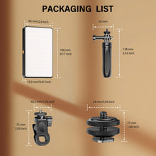 Carica l'immagine nel visualizzatore di Gallery, Telefono Luce Selfie, Luce per Foto Portatile Dimmerabile 2500-9000K CRI 95+ 3000mAh Batteria 120 LED con Treppiede e Cl