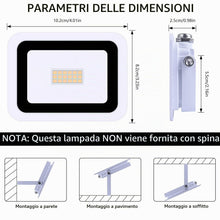 Carica l'immagine nel visualizzatore di Gallery, Faretti a LED per esterni 20W luci a LED per esterni IP68 1800 lumen, luce bianca calda，parco, patio, giardino, garage，2