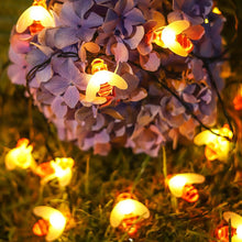 Carica l'immagine nel visualizzatore di Gallery, JZK 11 m 60 api luce bianca calda della stringa del LED, luce del giardino alimentata solare impermeabile per recinzione