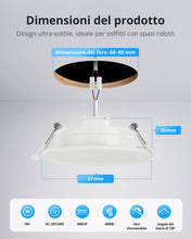 Carica l'immagine nel visualizzatore di Gallery, Gr4tec Faretti LED da Incasso per Cartongesso IP65, 10x 5W Faretti LED Soffitto Incasso Cartongesso Bianco Naturale 4000