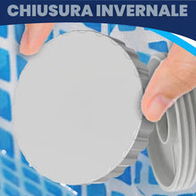 Carica l'immagine nel visualizzatore di Gallery, Set di 2 tappi invernali per piscine, resistenti al gelo e a tenuta stagna, 2 pezzi con guarnizione, tappi invernali per