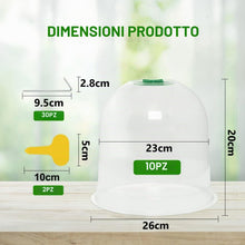 Carica l'immagine nel visualizzatore di Gallery, LATERN 10 Pezzi Copertura a Campane per Piante da Giardino, 26cm x 20cm Mini Serra in Plastica Riutilizzabile per Piante