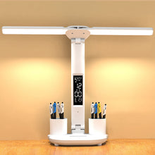 Carica l'immagine nel visualizzatore di Gallery, Lampada da Scrivania a LED Senza Fili Ricaricabile 3200mAh, Lampada Scrivania Bambini con Display LCD Ora Temperatura Ca