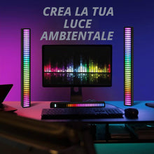 Carica l'immagine nel visualizzatore di Gallery, Barra luminosa del ritmo musicale, Luci LED RGB multicolori, Lampe d'atmosfera musicale, 32 strisce luminose a LED con 1