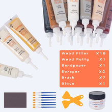 Carica l'immagine nel visualizzatore di Gallery, Kit Riparazione Legno Stucco, Kit Riparazione in Laminato Pasta Mastice per Laminato Gelentea Graffi Colori per Legno Ri