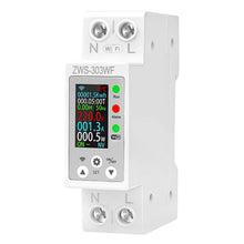Carica l'immagine nel visualizzatore di Gallery, Contatore energia elettrica 63A TUYA misuratore consumo elettrico WIFI AC80-300V contatore di energia monofase Protezion