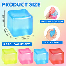 Carica l'immagine nel visualizzatore di Gallery, 4 Squishy Cubes Antistress 5 cm, Cubi Morbidi a Ritorno Lento da Spremere, Giocattoli Sensoriali Fidget per Bambini e Ad
