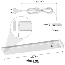 Carica l'immagine nel visualizzatore di Gallery, Oktaplex Riva luce LED sottopensile con sensore 40 cm
