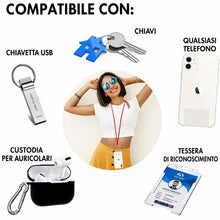 Carica l'immagine nel visualizzatore di Gallery, Captor Cordino Smartphone Universale, Tracolla in Nylon Intrecciato per Cover Telefono, Patch Inseribile tra Custodia e 