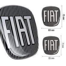 Carica l'immagine nel visualizzatore di Gallery, Fiat 14186D-14187B Adesivo 3D Ricambio Logo Nero per Bravo 2 Pezzi, Anteriore e Posteriore