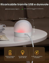 Carica l'immagine nel visualizzatore di Gallery, Lampadina ricaricabile, lampadina a batteria con telecomando, lampadina ricaricabile USB-C con batteria, 15 colori dimme