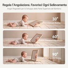 Carica l'immagine nel visualizzatore di Gallery, WOODEN TEETHER Giocattolo per bambini Montessori - specchio in legno per neonati 0-12 mesi regalo Neonato