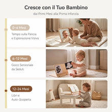 Carica l'immagine nel visualizzatore di Gallery, WOODEN TEETHER Giocattolo per bambini Montessori - specchio in legno per neonati 0-12 mesi regalo Neonato