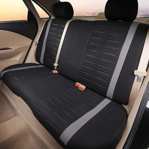 Set Coprisedili Anteriori e Posteriori Completo di Coprisedili per Auto Universale 5 Posti Copri-Sedile Universali per Guidatore e Passeggero In Tessuto Accessori Interni, Grigio