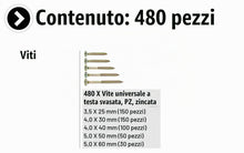 Carica l'immagine nel visualizzatore di Gallery, Connex B30304 - Viti universali assortite, scatola impilabile, 480 pezzi