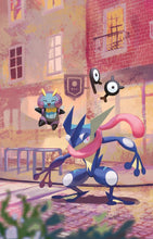 Carica l'immagine nel visualizzatore di Gallery, Pokémon: miniscatola da collezione Greninja dell’espansione 30° Anniversario del GCC Pokémon (1 foglio di adesivi, 1 carta con l’illustrazione della miniscatola e 2 buste di espansione), Ed. Italiano