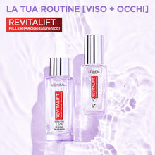 Carica l&#39;immagine nel visualizzatore di Gallery, L&#39;Oréal Paris Siero Contorno Occhi Revitalift Filler, Azione Rimpolpante e Anti-rughe, Con 2,5% di Acido Ialuronico+Caffeina, Con Applicatore Triplo Roller, 20 ml