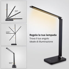 Carica l'immagine nel visualizzatore di Gallery, NUOVA GERMANY Lampada da Scrivania LED Protezione Degli Occhi, lampada Touch Control Pieghevole per cameretta,ufficio, c