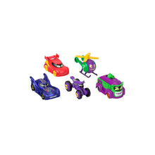 Carica l'immagine nel visualizzatore di Gallery, Fisher-Price DC Batwheels - Set da 5 Macchinine in Scala 1:55 Die-Cast Batcast Metal, Include Bam la Batmobile, Redbird, Prank, Bibi e Quizz, Giocattolo per Bambini, 3+ Anni, HML21