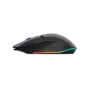 Trust Gaming GXT 110 Felox Mouse Gaming Wireless Ricaricabile, 80 Ore di Autonomia, 800-4800 DPI, Illuminazione LED, 6 Pulsanti, Mouse Senza Fili RGB per Computer, Laptop, Windows - Nero