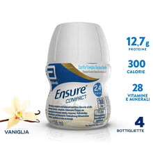 Carica l'immagine nel visualizzatore di Gallery, Ensure Compact Supplemento Alimentare Proteico formato Bevanda, Confezione 4x125ml, Gusto Vaniglia