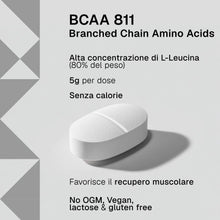 Carica l'immagine nel visualizzatore di Gallery, Aminoacidi Ramificati BCAA 8 1 1 RTP con Vitamina B6, 500 Compresse