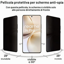 Carica l'immagine nel visualizzatore di Gallery, BCHKLAI Privacy Pellicola Protettiva per Realme 14 Pro 5G [2 Pezzi]