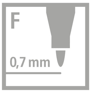 Marcatore - STABILO OHPen universal Permanente - Tratto Fine (0,7 mm) - Confezione da 10 - Nero