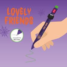 Carica l'immagine nel visualizzatore di Gallery, Legami - Penna Gel Lovely Friends Colorata Halloween 2025, Animaletto Decorativo Removibile e Ricombinabile, Penna Ricaricabile, Inchiostro verde