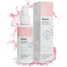 Carica l'immagine nel visualizzatore di Gallery, Elemental Care Siero Viso al Retinolo 30ml - Siero Illuminante Viso, Riduce le Rughe del 64% in 3 mesi - Antirughe, Contorno Occhi e Antimacchia con Effetto Istantaneo