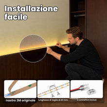 Carica l'immagine nel visualizzatore di Gallery, illuburg 24V Striscia LED COB Bianco Caldo 2700K 10m 400LED/m CRI90+ Dimmerabile Autoadesiva Banda Barra Strip Luminosa
