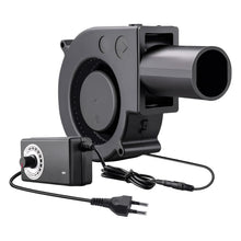 Carica l'immagine nel visualizzatore di Gallery, Ventilatore Radiale 12V, Ventilatore a Turbina, Ventola Turbo con Regolatore di Velocità e Uscita Aria per Caminetti, Pi