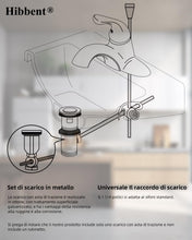Carica l'immagine nel visualizzatore di Gallery, Hibbent Scarico per lavabo con connettore da 1 1/4 di pollice, scarico per lavabo del bagno con asta di sollevamento, ta