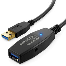 Carica l'immagine nel visualizzatore di Gallery, deleyCON 5m Cavo Attivo USB 3.0 Prolunga Attiva con Amplificatore di Segnale USB3.0 Ripetitore Cavo di Prolunga USB3.0 P