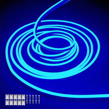 Carica l'immagine nel visualizzatore di Gallery, Balabaxer Striscia luminosa blu al neon, 16.4ft/5m 12V DC 600 SMD2835 LED impermeabile, per la decorazione interna ed esterna (senza azionamento)